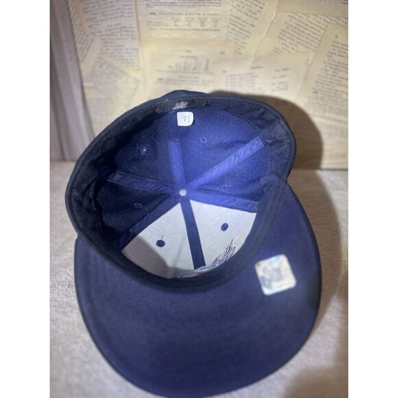 Vintage Reebok NFL Tennessee Titans Fitted Hat Cap 7 1/4 Navy Blue Team Apparel - Picture 3 of 5